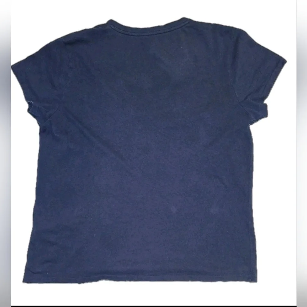 Polo Ralph Lauren V Neck T Shirt Men Large Blue Classic Pony Logo - Picture 2 of 6
